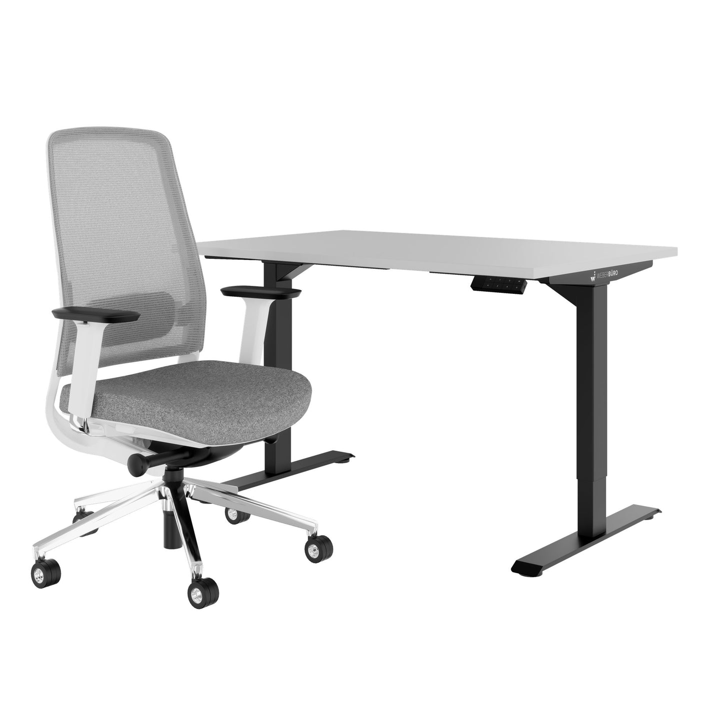 TELDRA Home & FILO | Arbeitsplatz-Set, Perlgrau
