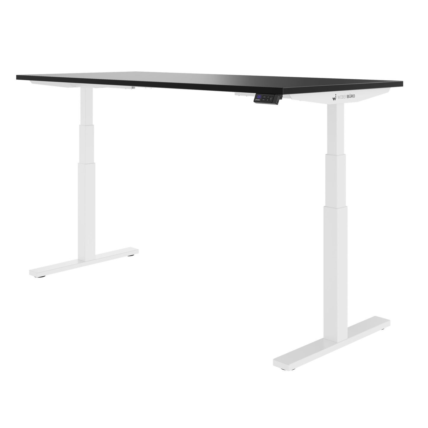 TELDRA Office, 2-Motoren-Schreibtisch | 1600 - 1800 mm, elektrisch höhenverstellbar, Schwarz