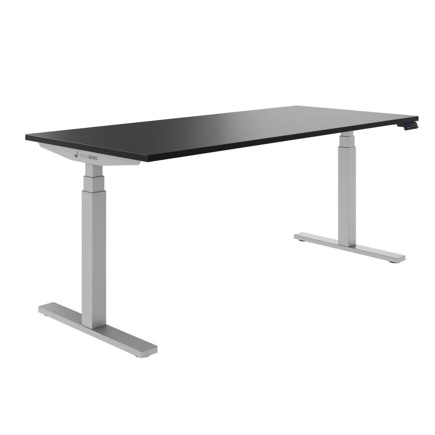TELDRA Office, 2-Motoren-Schreibtisch | 1600 - 1800 mm, elektrisch höhenverstellbar, Schwarz