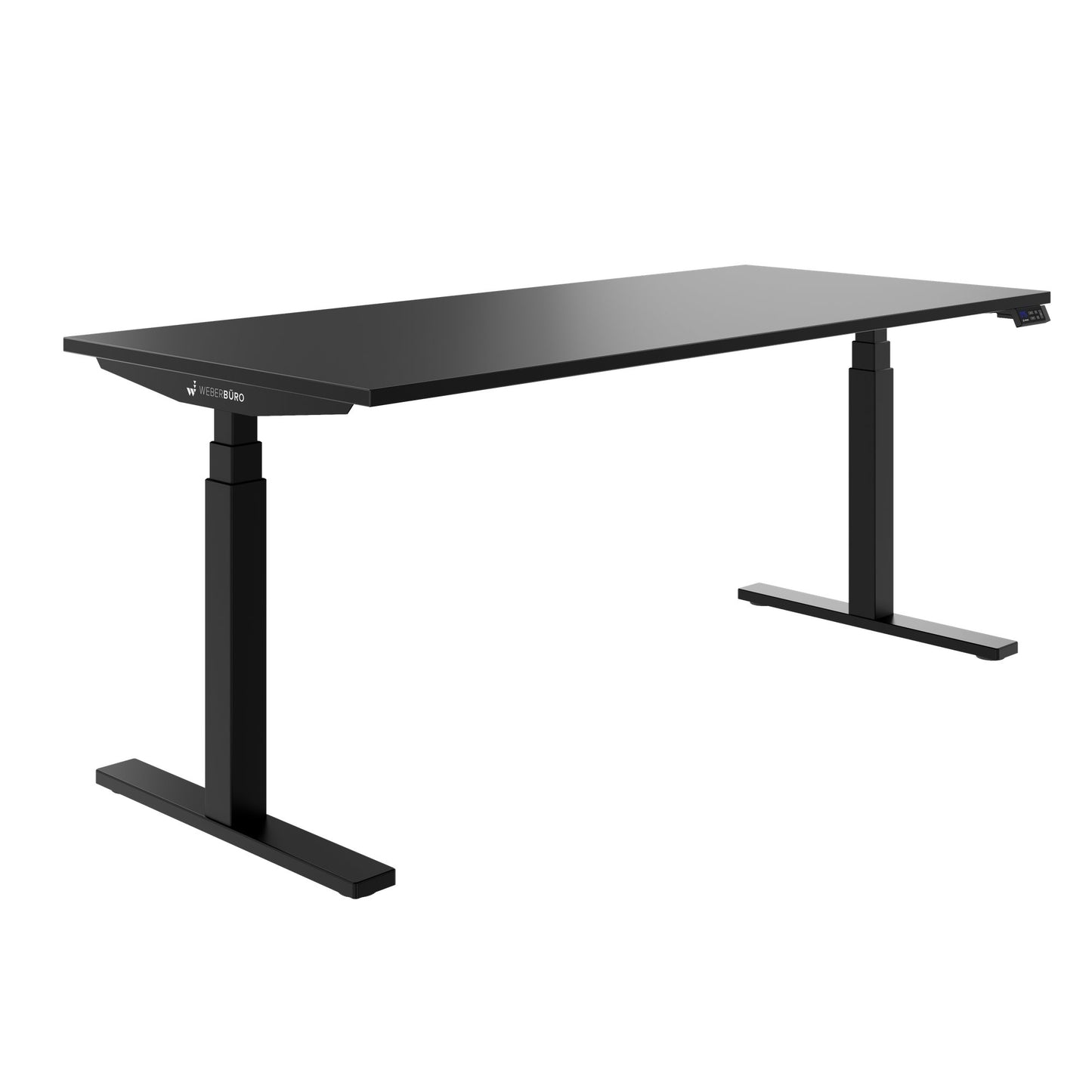 TELDRA Office, 2-Motoren-Schreibtisch | 1600 - 1800 mm, elektrisch höhenverstellbar, Schwarz