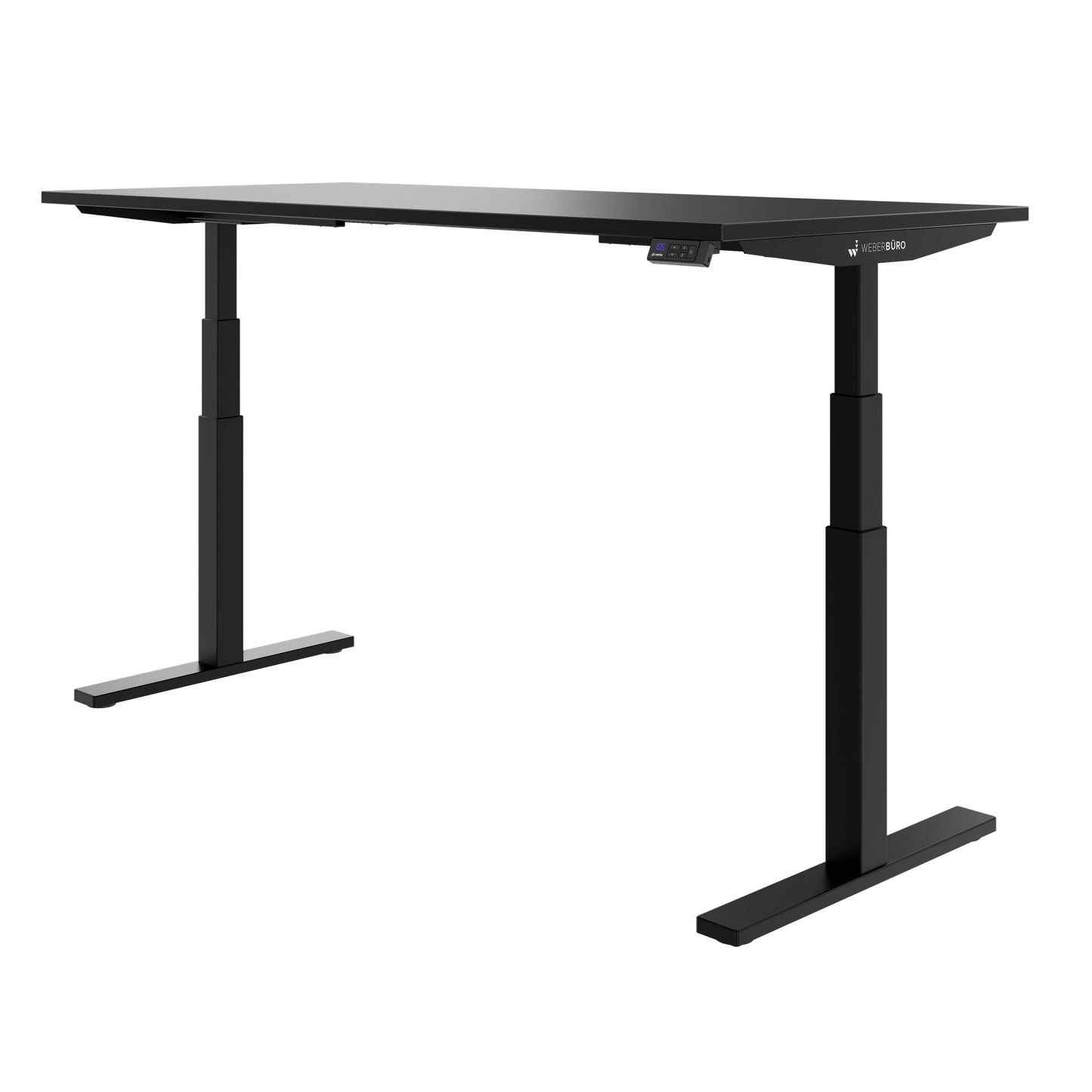 TELDRA Office, 2-Motoren-Schreibtisch | 1600 - 1800 mm, elektrisch höhenverstellbar, Schwarz