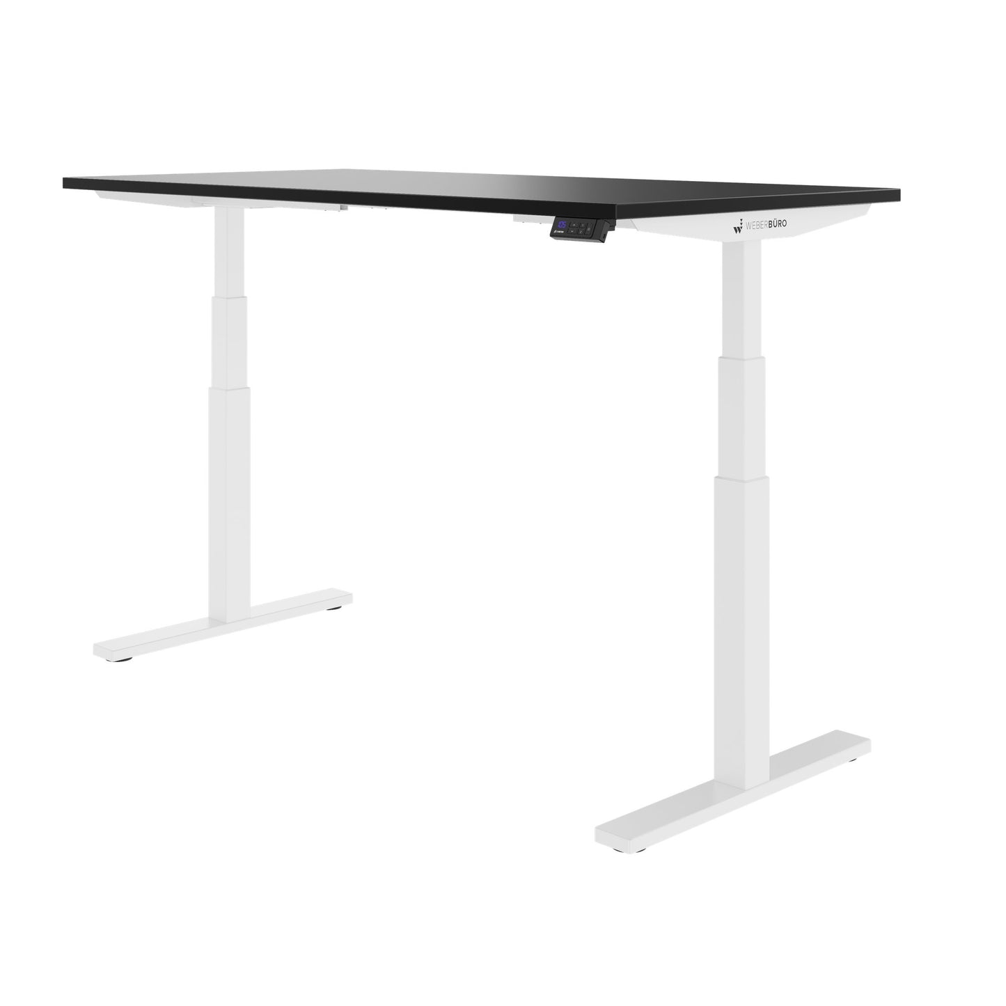 TELDRA Office, 2-Motoren-Schreibtisch | 1600 - 1800 mm, elektrisch höhenverstellbar, Schwarz