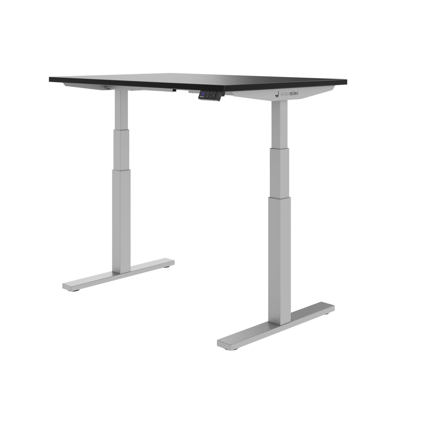 TELDRA Office, 2-Motoren-Schreibtisch | 1600 - 1800 mm, elektrisch höhenverstellbar, Schwarz