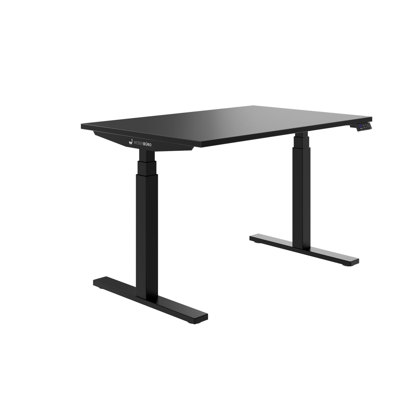 TELDRA Office, 2-Motoren-Schreibtisch | 1600 - 1800 mm, elektrisch höhenverstellbar, Schwarz