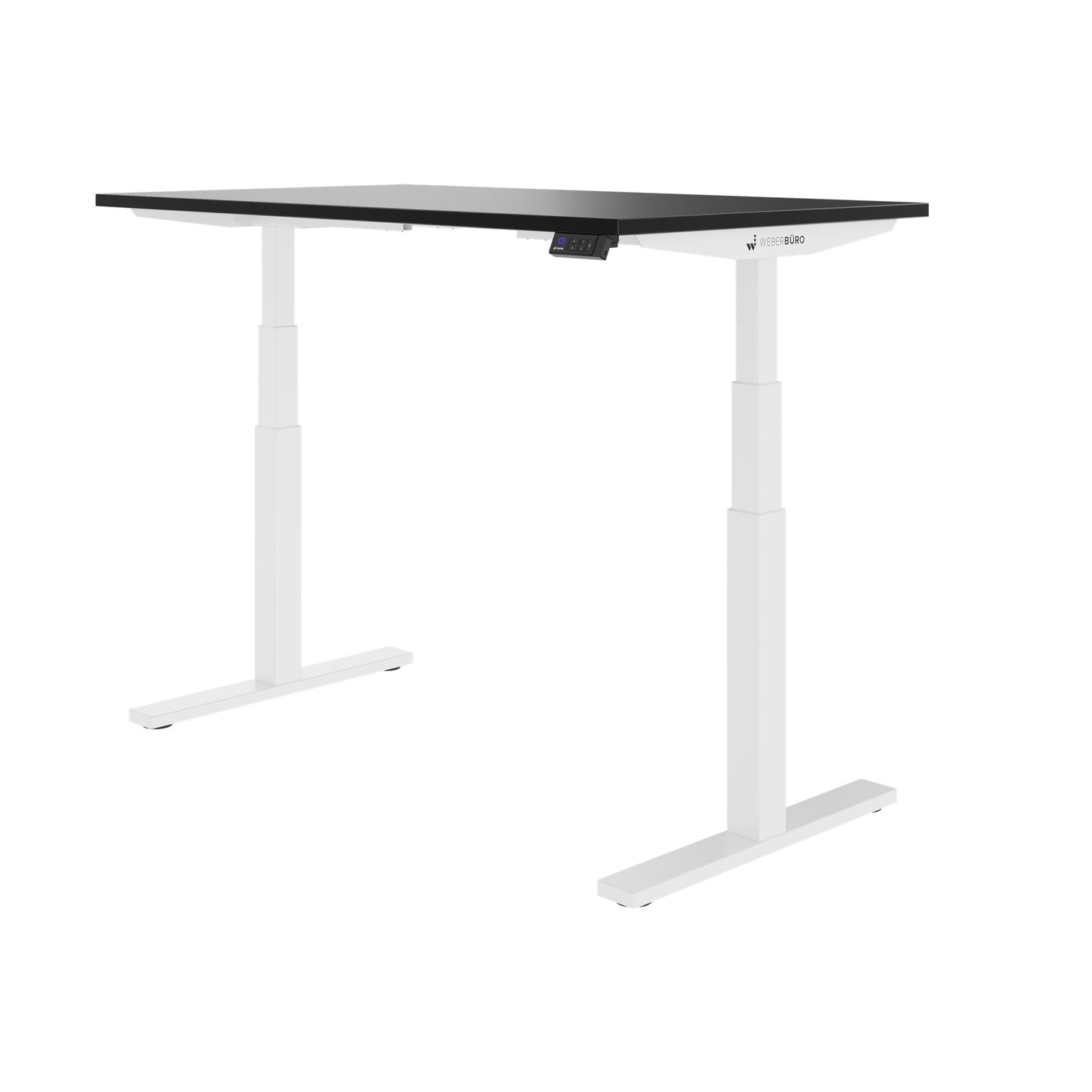 TELDRA Office, 2-Motoren-Schreibtisch | 1600 - 1800 mm, elektrisch höhenverstellbar, Schwarz