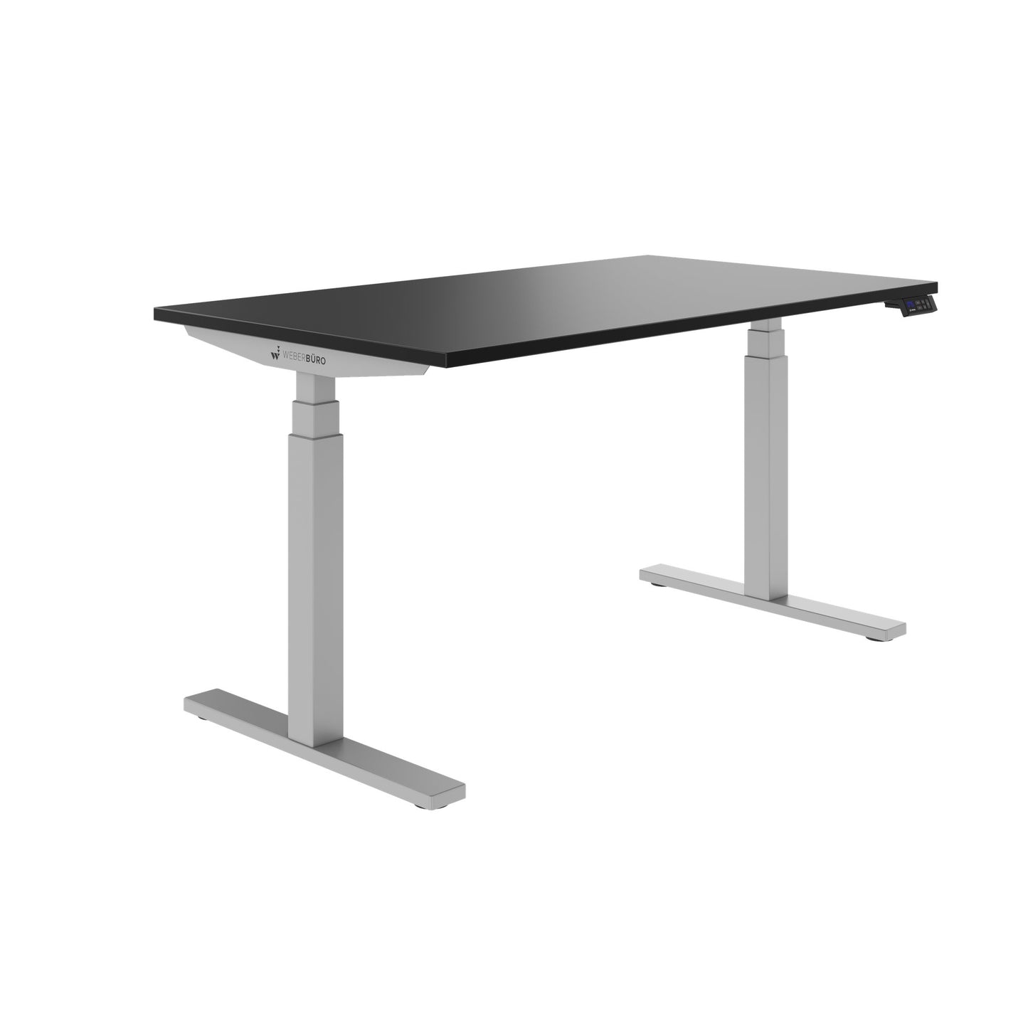 TELDRA Office, 2-Motoren-Schreibtisch | 1600 - 1800 mm, elektrisch höhenverstellbar, Schwarz