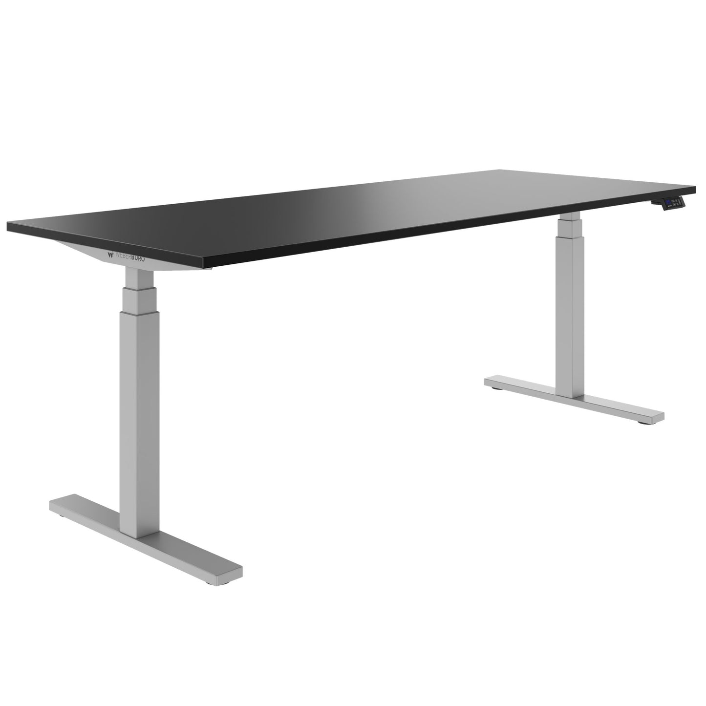 TELDRA Office, 2-Motoren-Schreibtisch | 1600 - 1800 mm, elektrisch höhenverstellbar, Schwarz