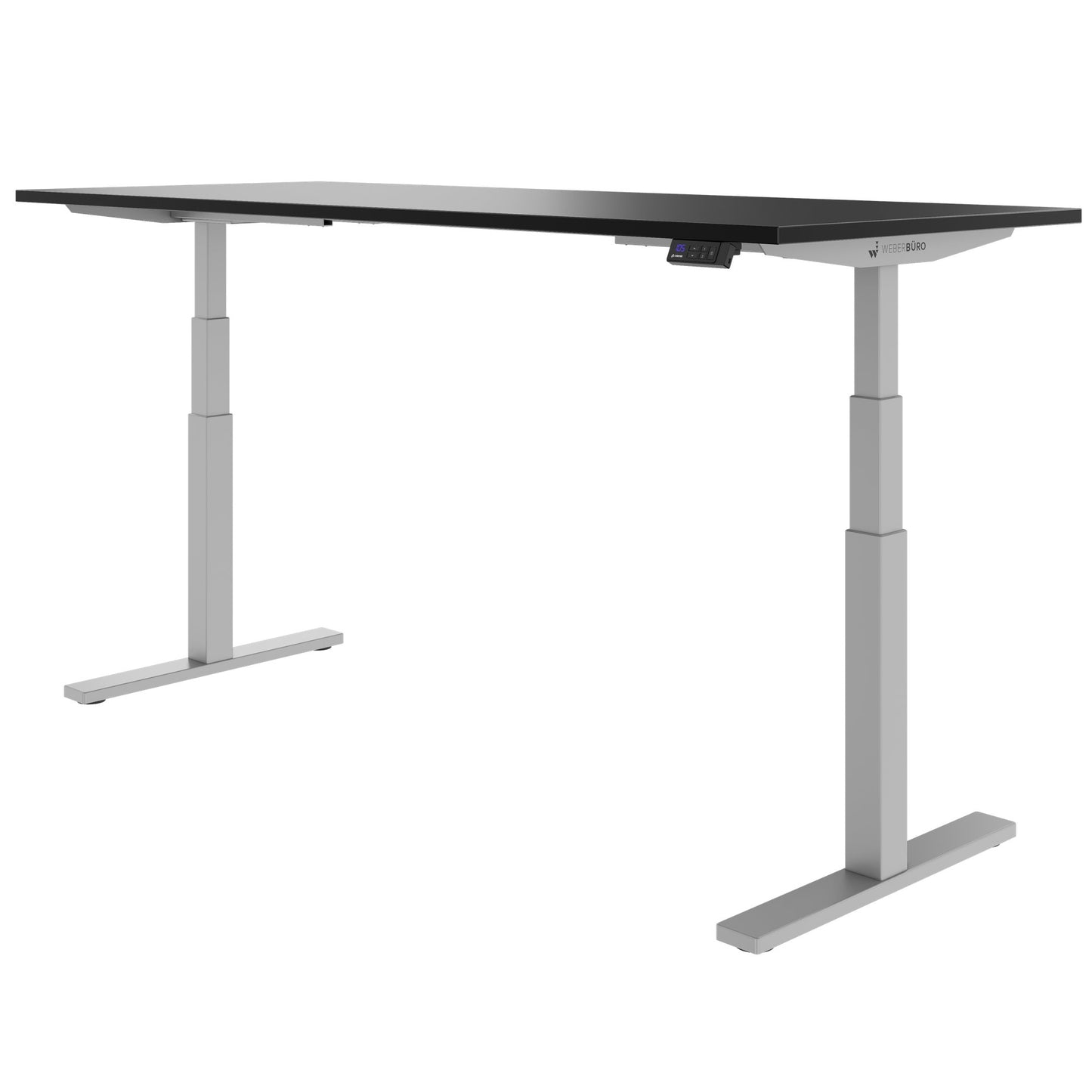 TELDRA Office, 2-Motoren-Schreibtisch | 1600 - 1800 mm, elektrisch höhenverstellbar, Schwarz