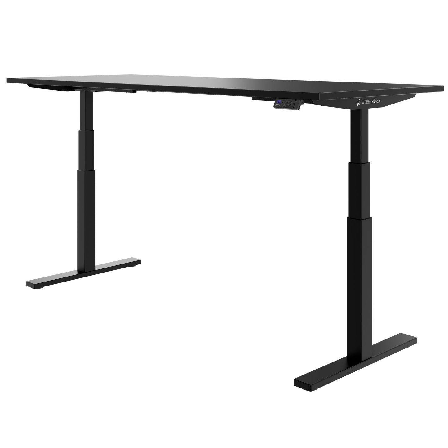 TELDRA Office, 2-Motoren-Schreibtisch | 1600 - 1800 mm, elektrisch höhenverstellbar, Schwarz