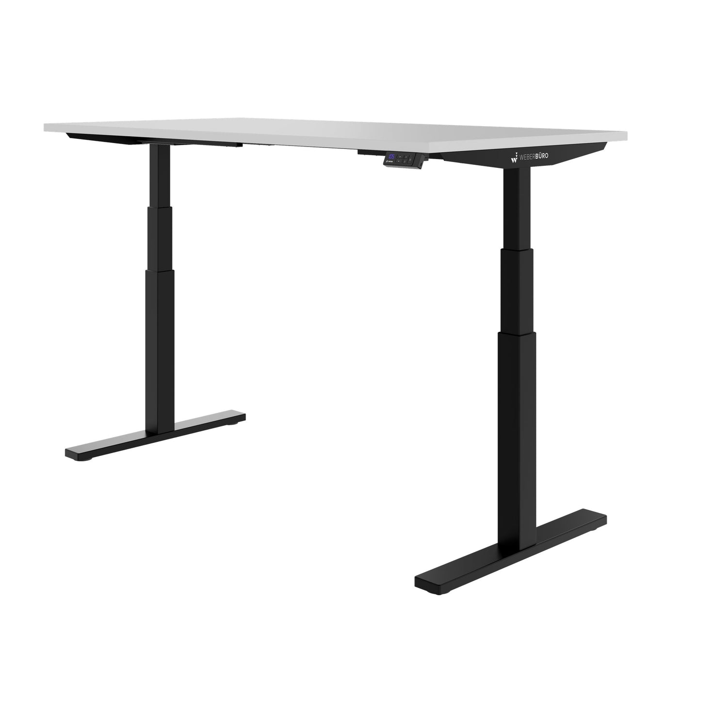 TELDRA Office, 2-Motoren-Schreibtisch | 1600 - 1800 mm, elektrisch höhenverstellbar, Perlgrau