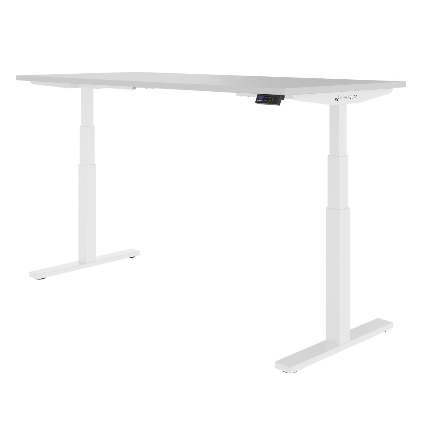 TELDRA Office, 2-Motoren-Schreibtisch | 1600 - 1800 mm, elektrisch höhenverstellbar, Perlgrau