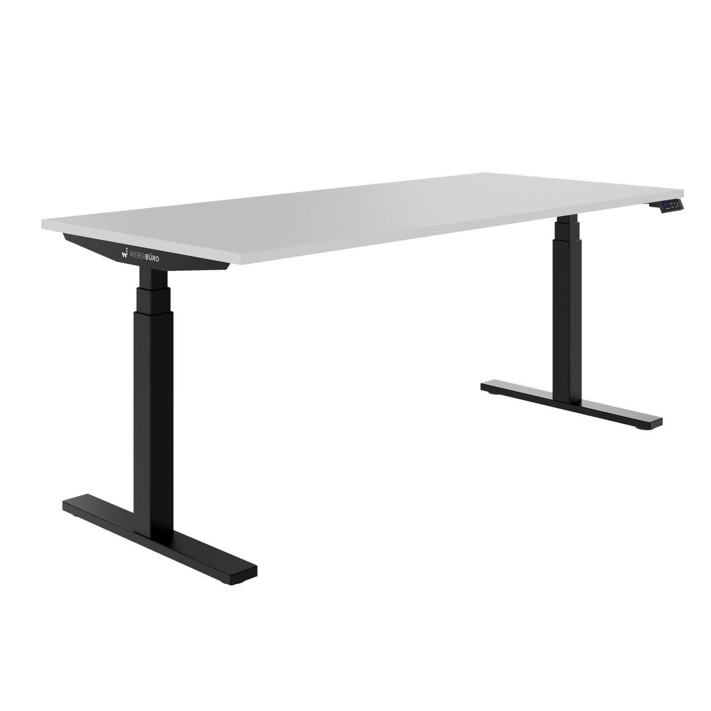 TELDRA Office, 2-Motoren-Schreibtisch | 1600 - 1800 mm, elektrisch höhenverstellbar, Perlgrau