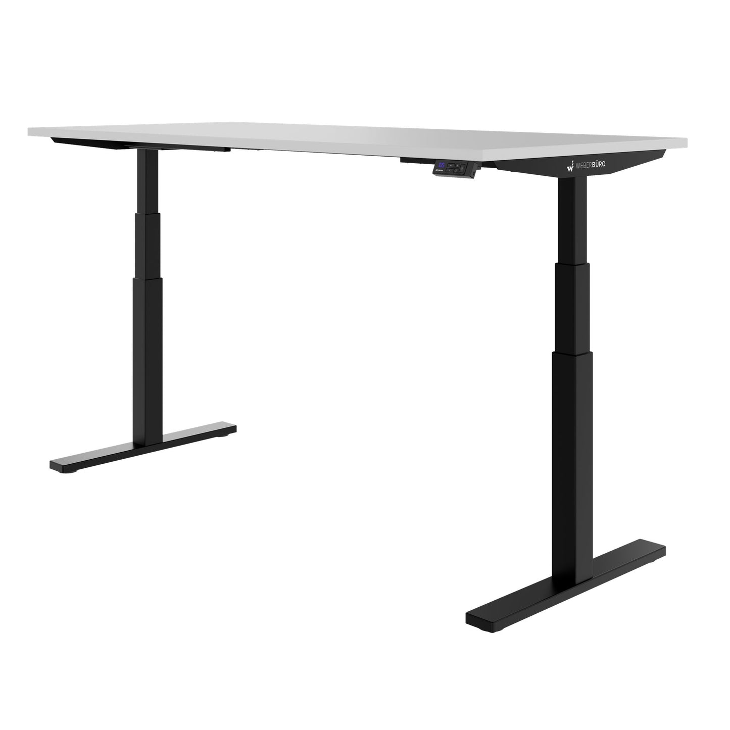 TELDRA Office, 2-Motoren-Schreibtisch | 1600 - 1800 mm, elektrisch höhenverstellbar, Perlgrau