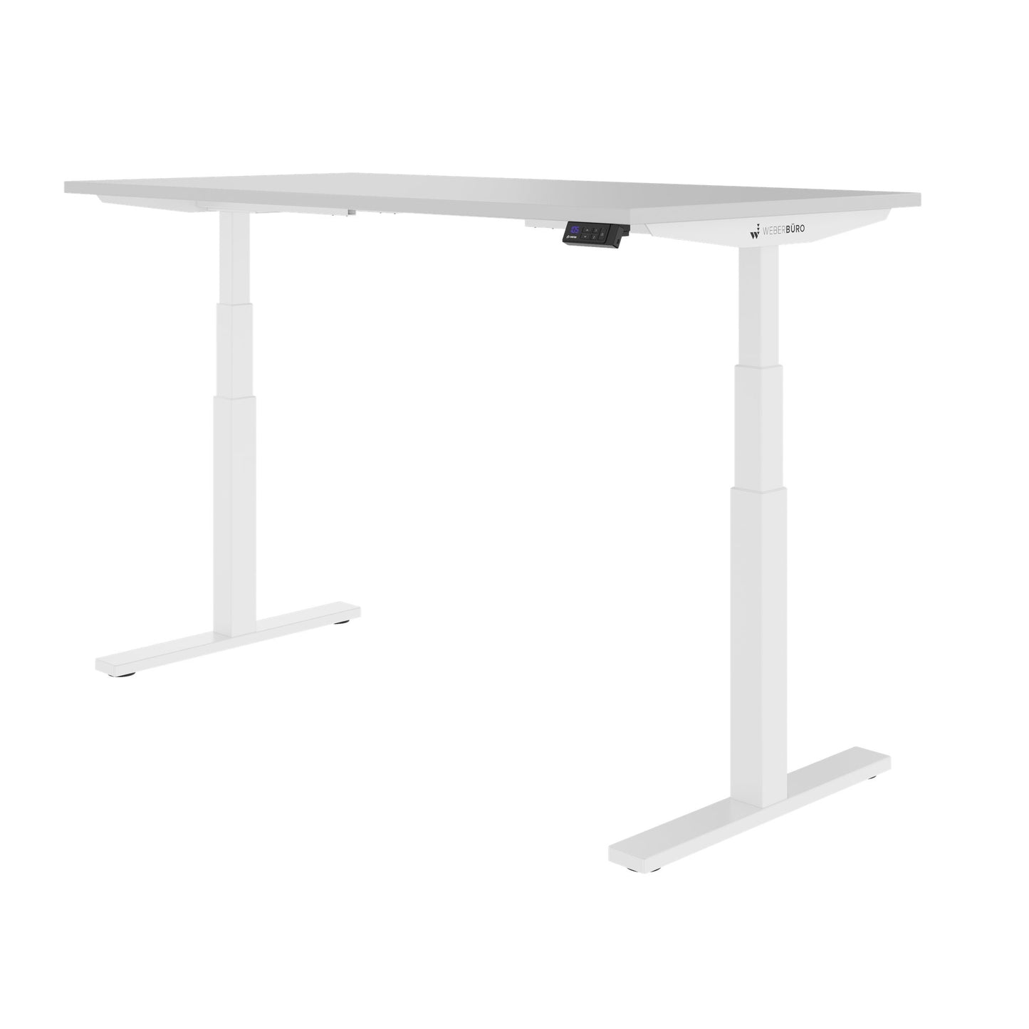 TELDRA Office, 2-Motoren-Schreibtisch | 1600 - 1800 mm, elektrisch höhenverstellbar, Perlgrau