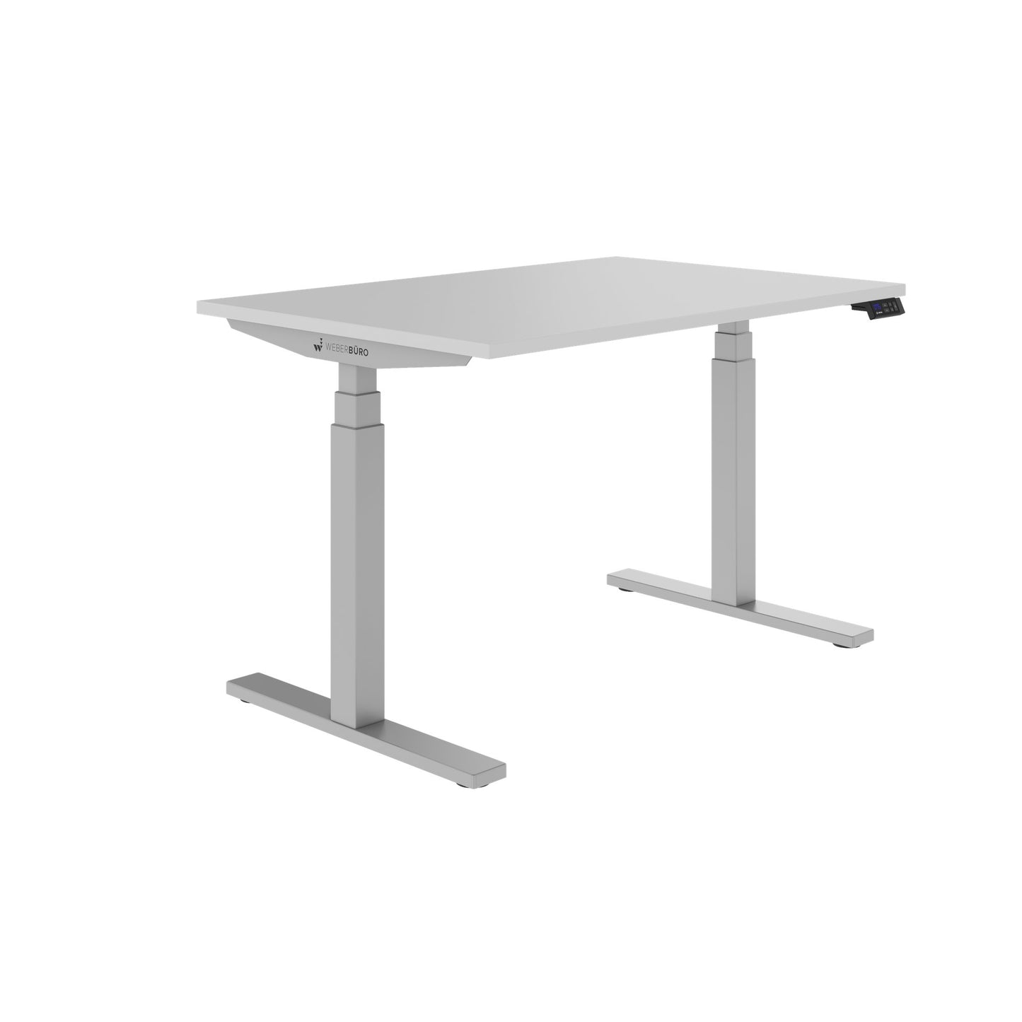 TELDRA Office, 2-Motoren-Schreibtisch | 1600 - 1800 mm, elektrisch höhenverstellbar, Perlgrau