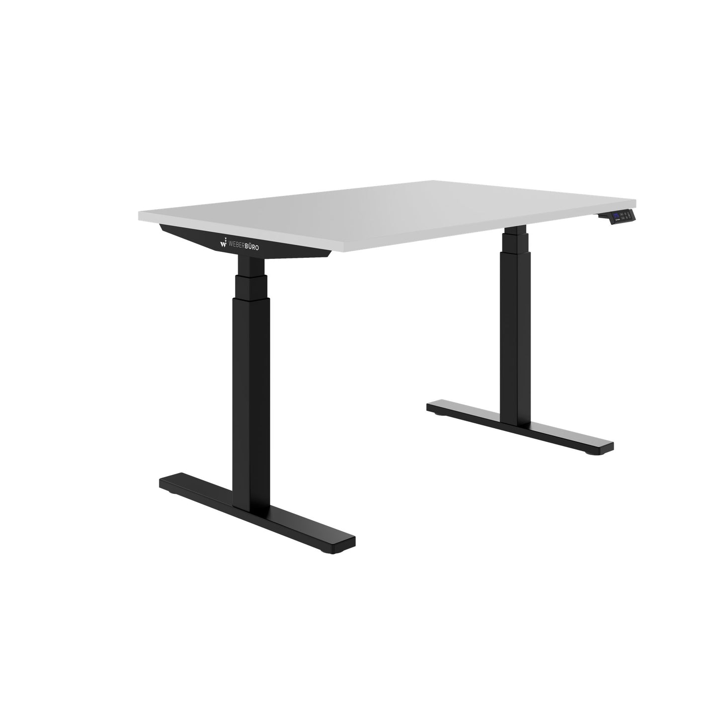 TELDRA Office, 2-Motoren-Schreibtisch | 1600 - 1800 mm, elektrisch höhenverstellbar, Perlgrau