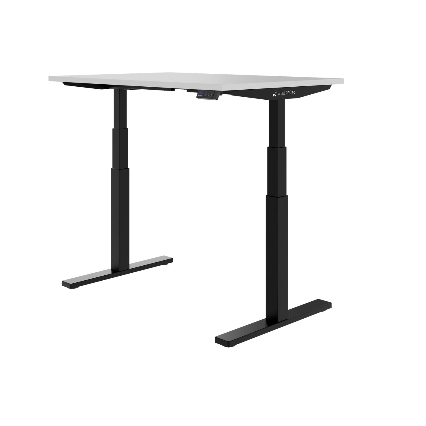 TELDRA Office, 2-Motoren-Schreibtisch | 1600 - 1800 mm, elektrisch höhenverstellbar, Perlgrau