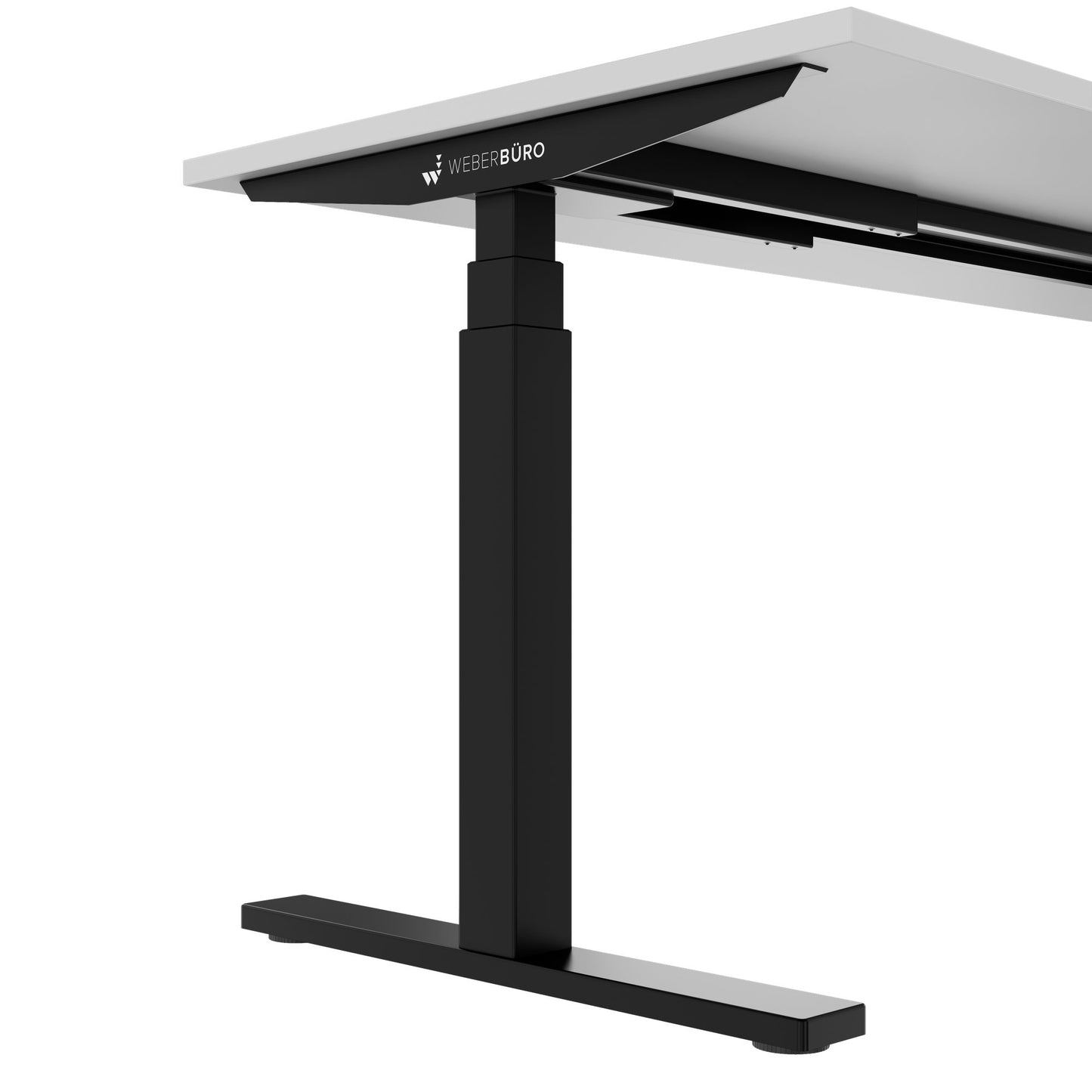 TELDRA Office, 2-motor desk | 1200 - 1800 mm, electrically height-adjustable, pearl gray
