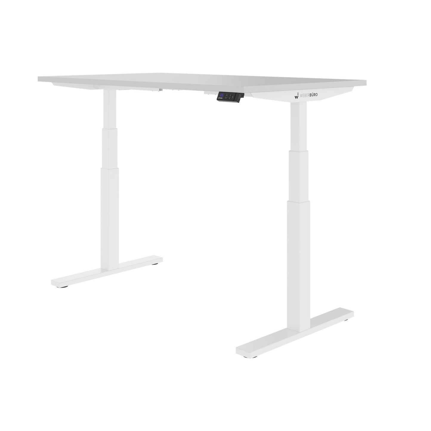 TELDRA Office, 2-Motoren-Schreibtisch | 1600 - 1800 mm, elektrisch höhenverstellbar, Perlgrau