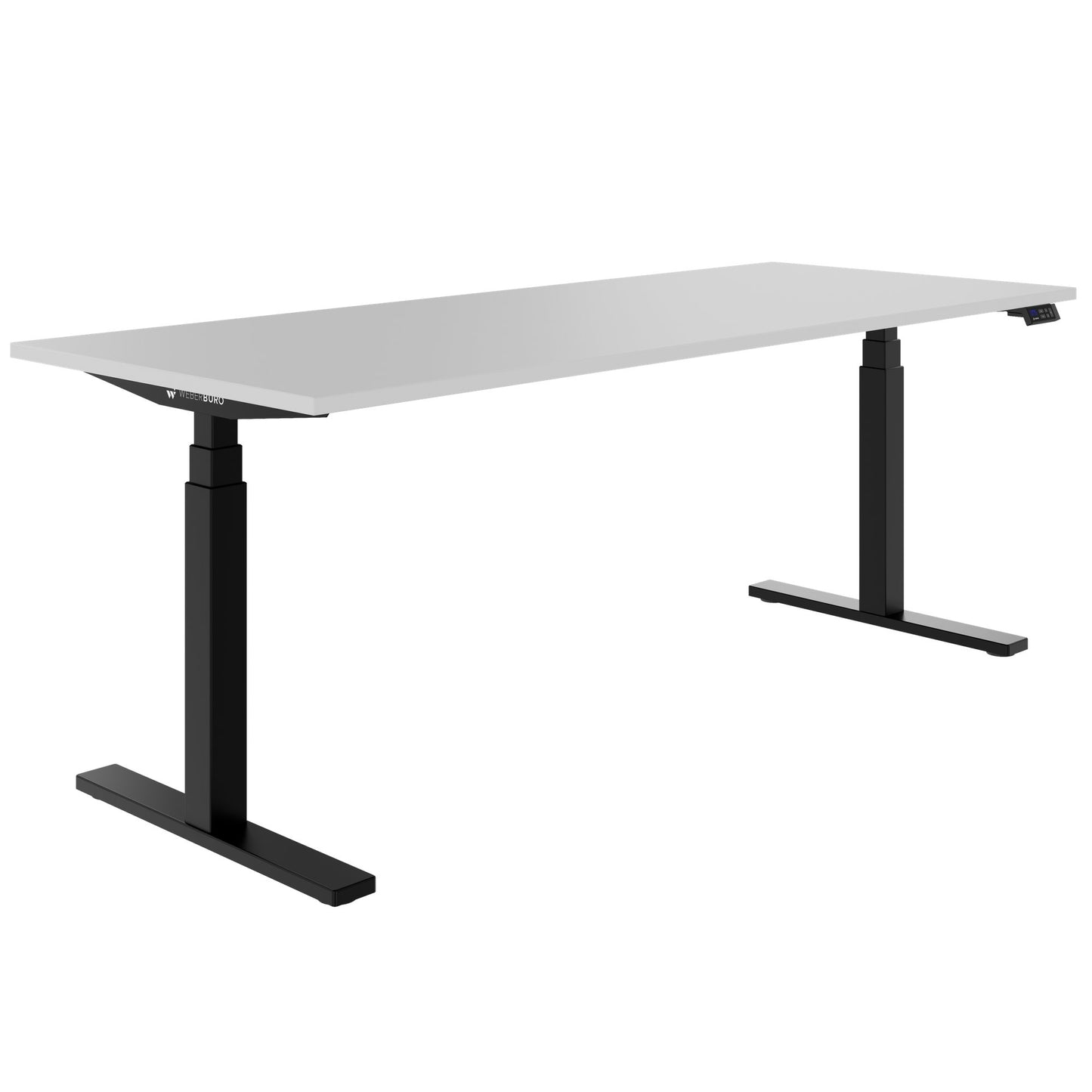 TELDRA Office, 2-Motoren-Schreibtisch | 1600 - 1800 mm, elektrisch höhenverstellbar, Perlgrau