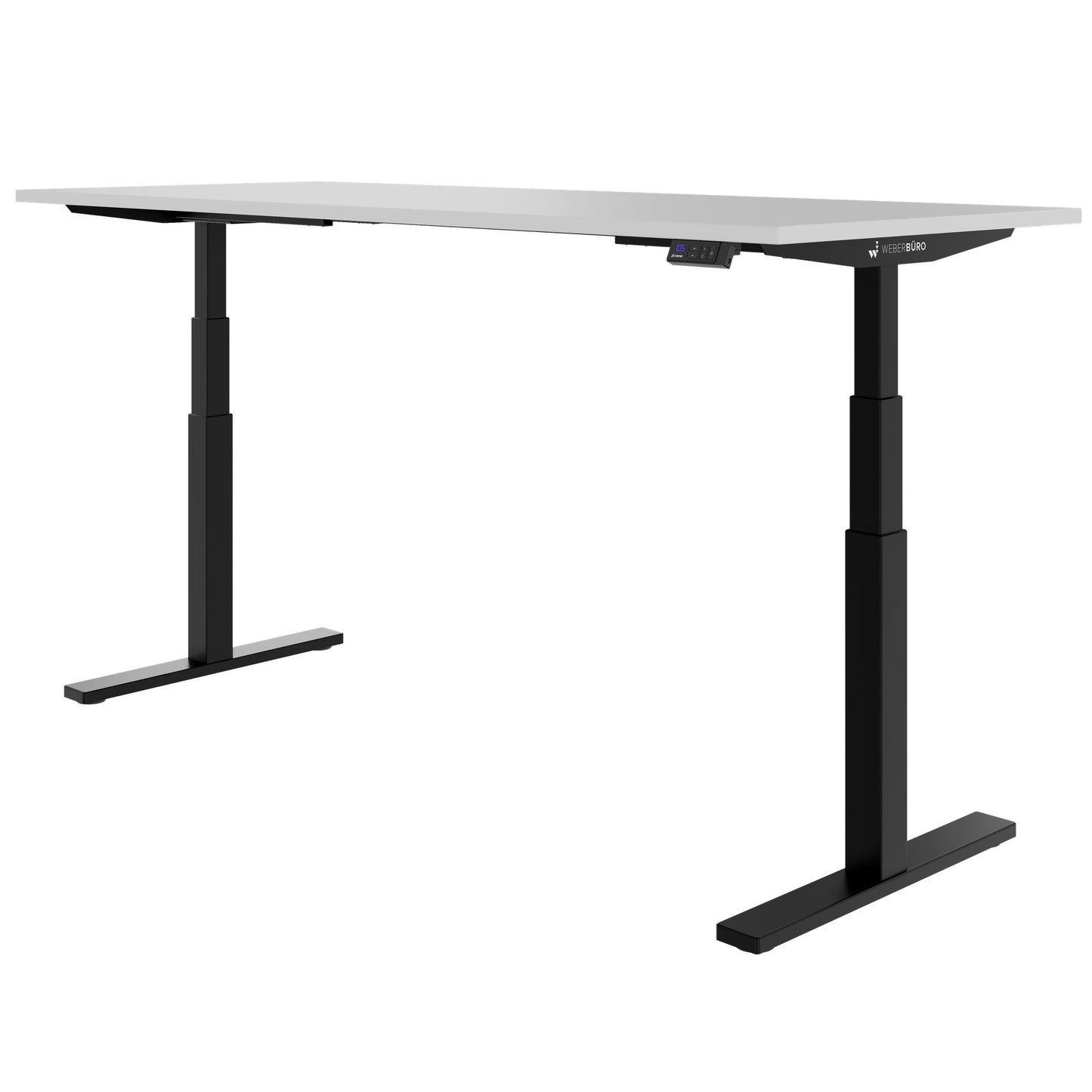 TELDRA Office, 2-Motoren-Schreibtisch | 1600 - 1800 mm, elektrisch höhenverstellbar, Perlgrau