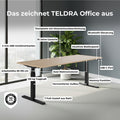 TELDRA Office, scrivania a 2 motori | 1200 - 2000 x 800 mm, regolabile elettricamente in altezza, bianco - 15 Thumbnail Image