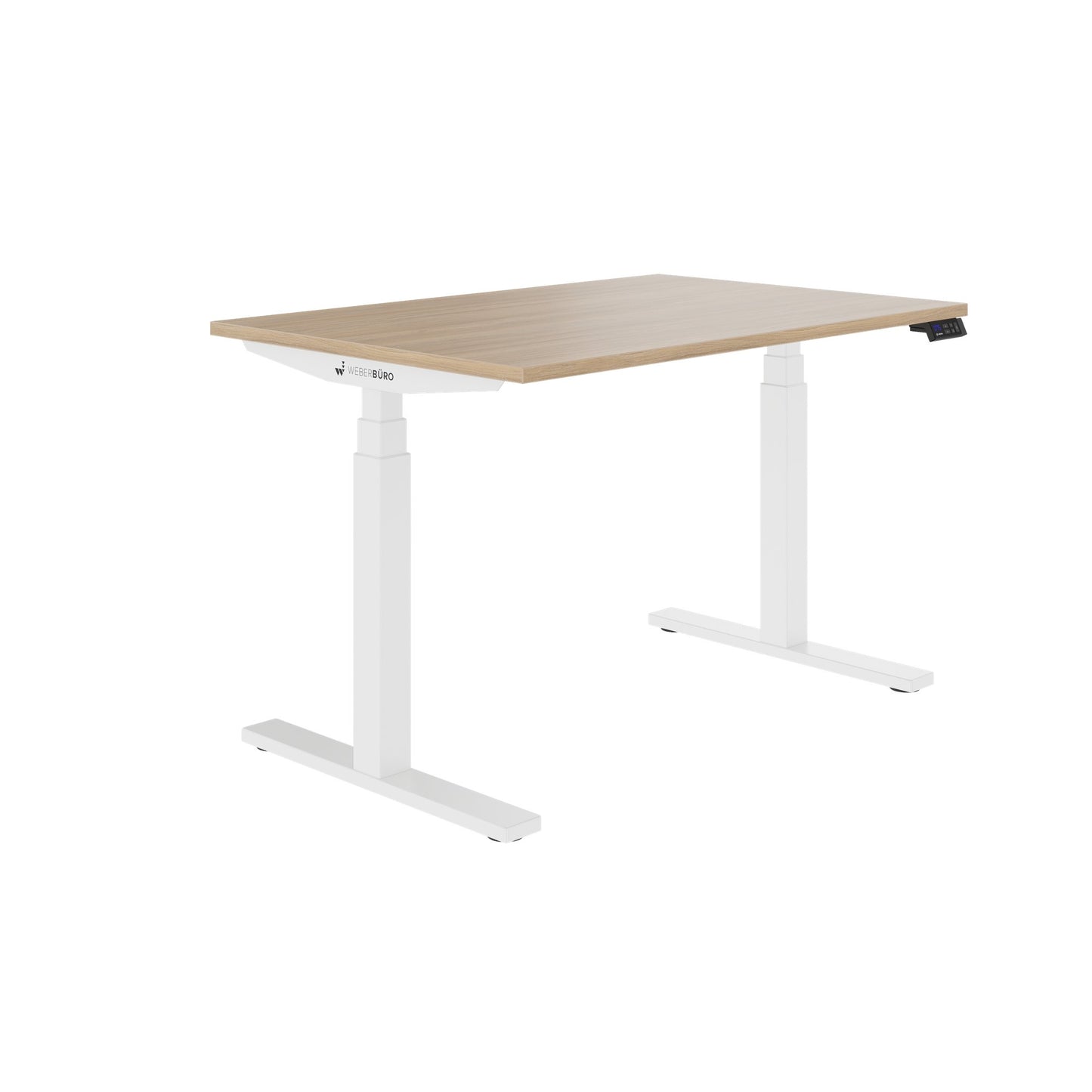 TELDRA Office, 2-Motoren-Schreibtisch | 1200 - 2000 x 800 mm, elektrisch höhenverstellbar, Bernsteineiche