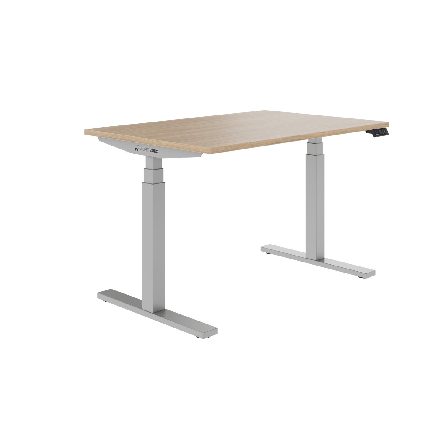 TELDRA Office, 2-Motoren-Schreibtisch | 1200 - 2000 x 800 mm, elektrisch höhenverstellbar, Bernsteineiche