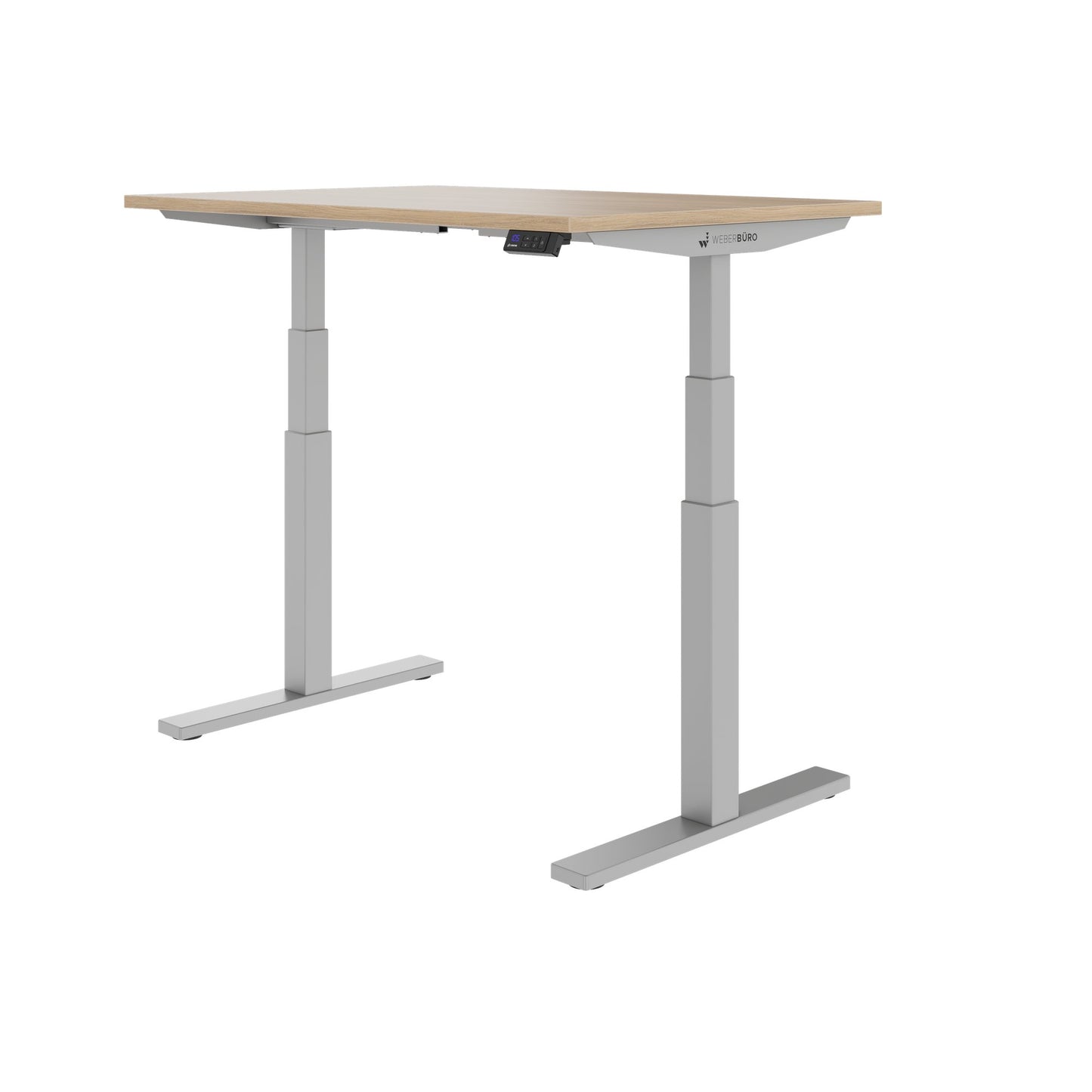TELDRA Office, 2-Motoren-Schreibtisch | 1200 - 2000 x 800 mm, elektrisch höhenverstellbar, Bernsteineiche