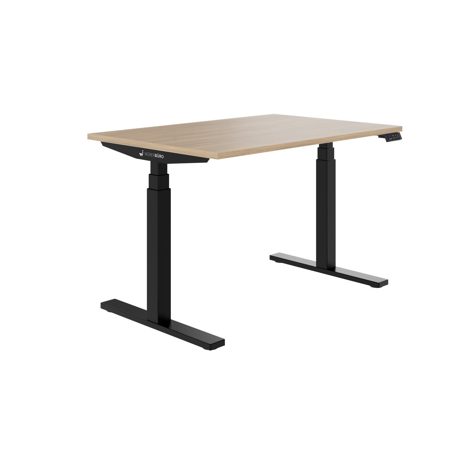 TELDRA Office, 2-Motoren-Schreibtisch | 1200 - 2000 x 800 mm, elektrisch höhenverstellbar, Bernsteineiche