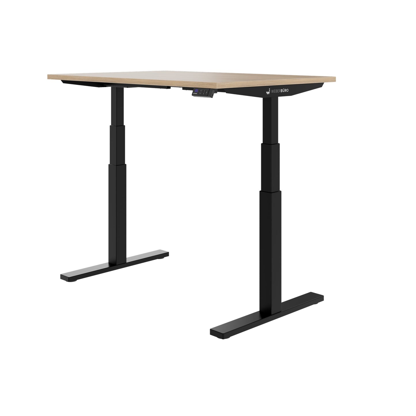 TELDRA Office, 2-Motoren-Schreibtisch | 1200 - 2000 x 800 mm, elektrisch höhenverstellbar, Bernsteineiche