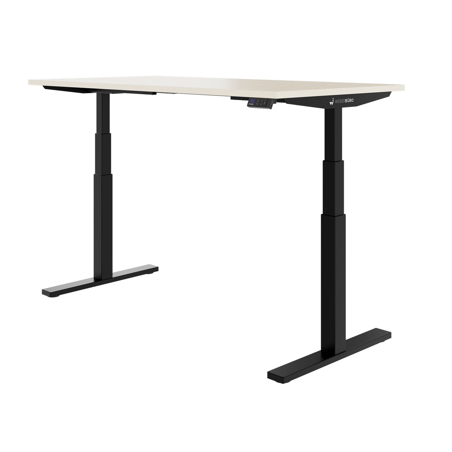 TELDRA Office, Bureau à 2 moteurs | 1600 - 1800 x 800 mm, réglable à hauteur électrique, érable