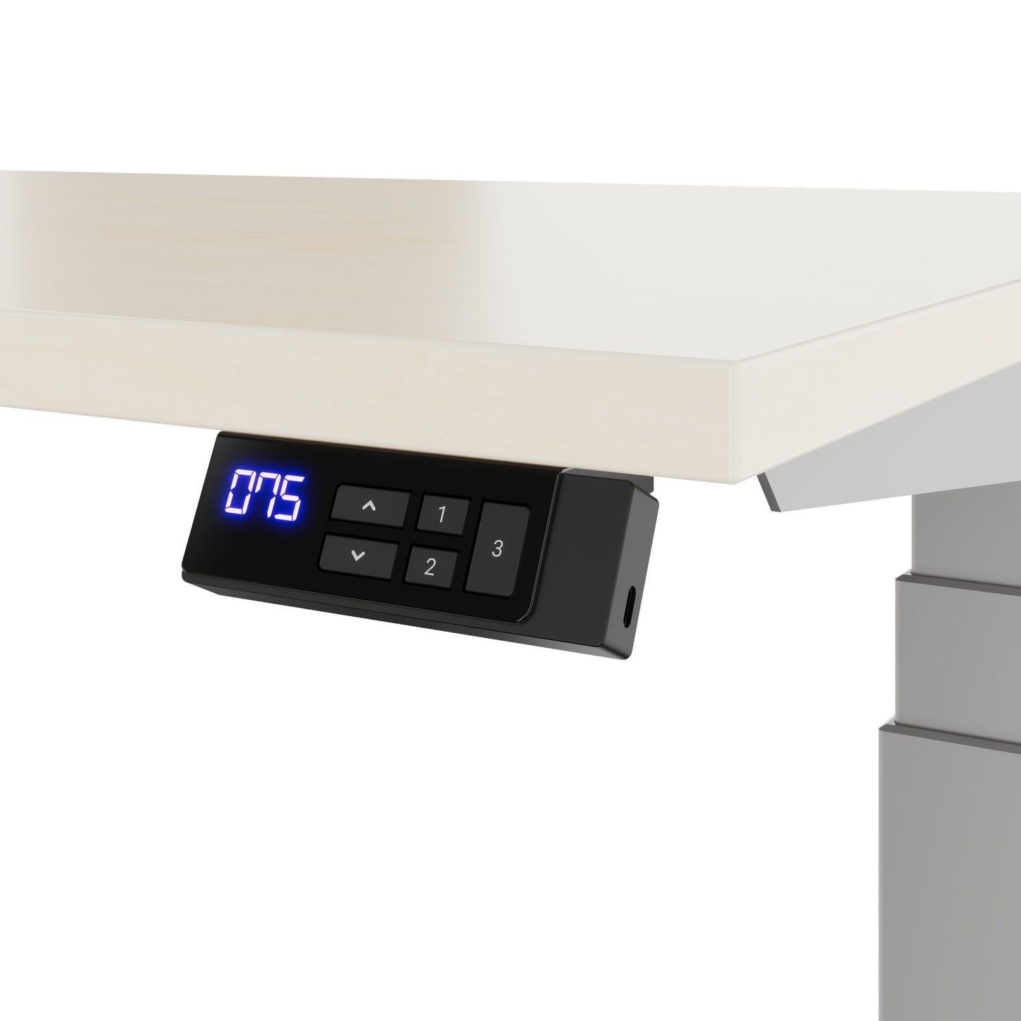 TELDRA Office, Bureau à 2 moteurs | 1600 - 1800 x 800 mm, réglable à hauteur électrique, érable