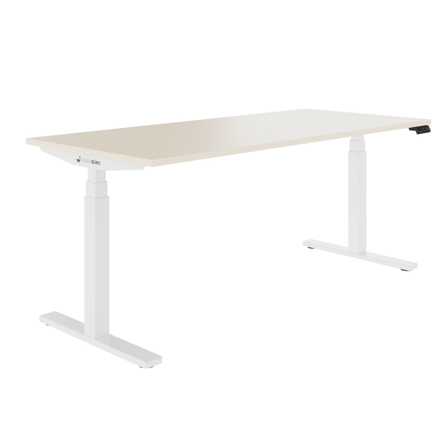 TELDRA Office, Bureau à 2 moteurs | 1600 - 1800 x 800 mm, réglable à hauteur électrique, érable