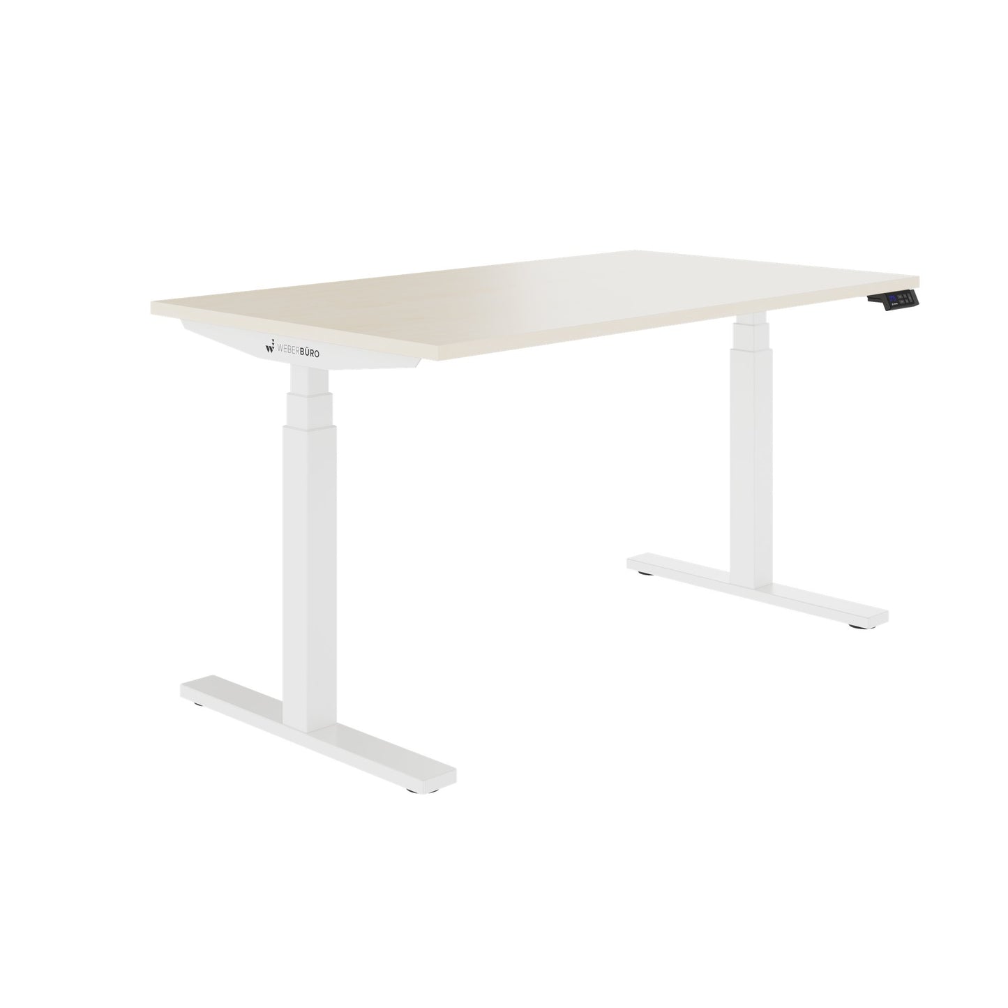 TELDRA Office, Bureau à 2 moteurs | 1600 - 1800 x 800 mm, réglable à hauteur électrique, érable