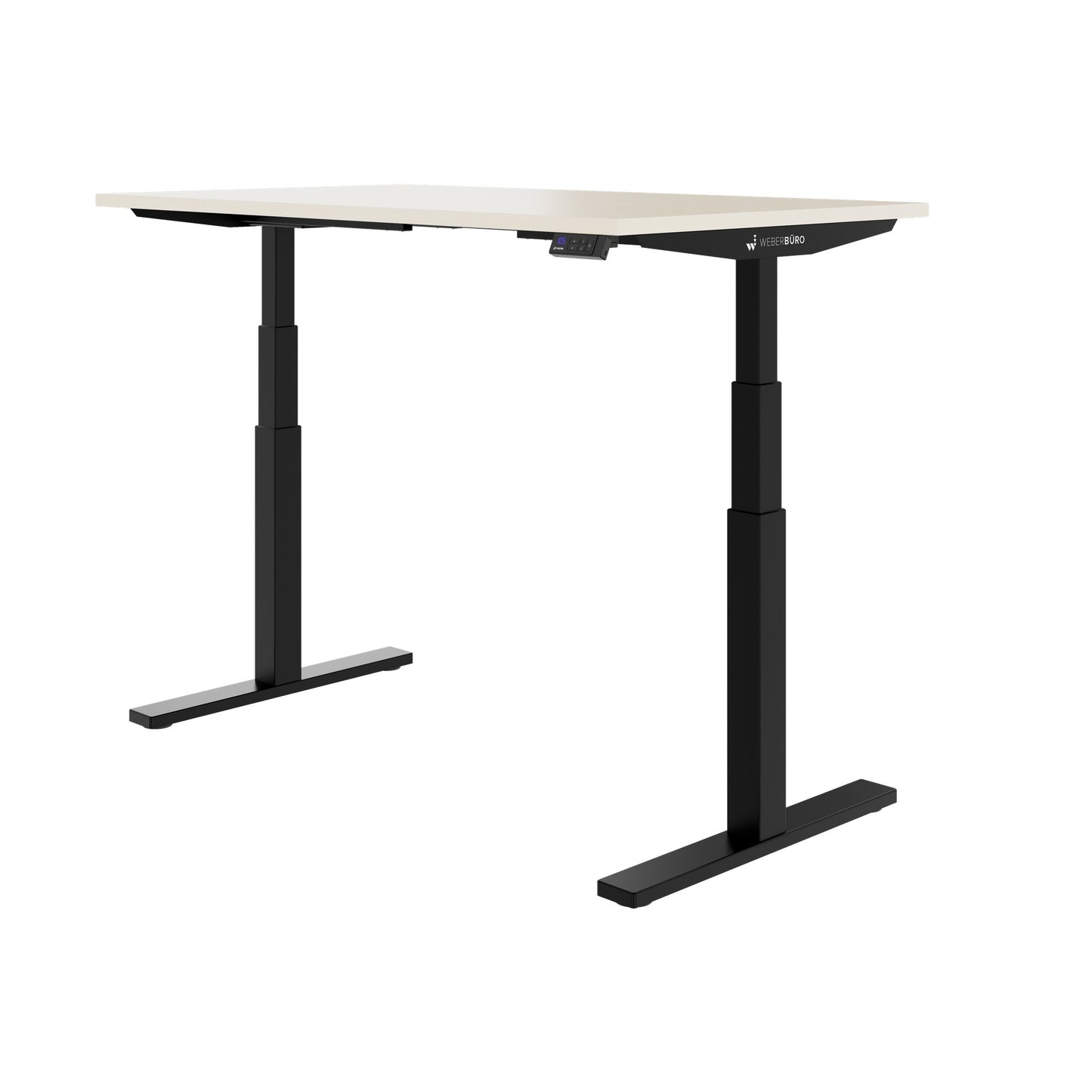 TELDRA Office, Bureau à 2 moteurs | 1600 - 1800 x 800 mm, réglable à hauteur électrique, érable
