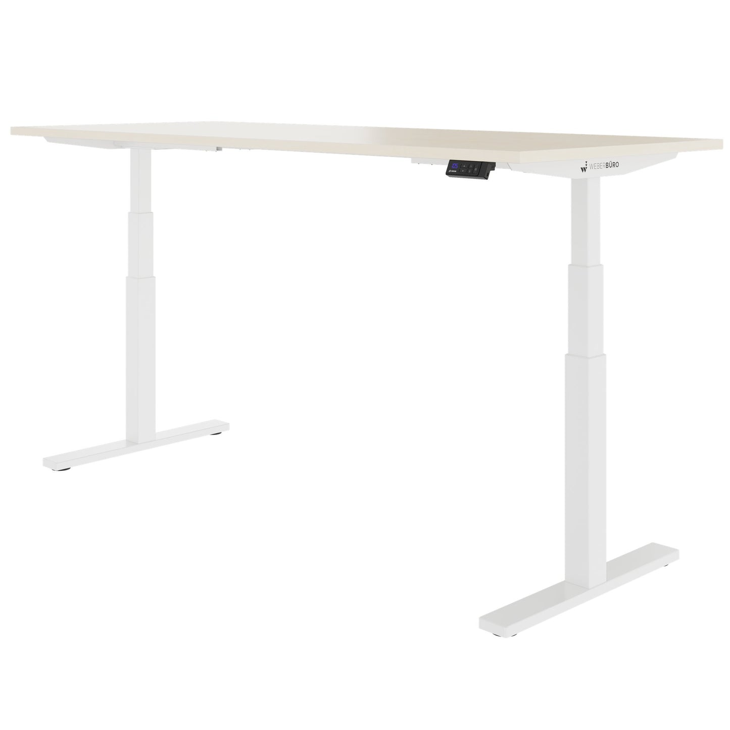 TELDRA Office, Bureau à 2 moteurs | 1600 - 1800 x 800 mm, réglable à hauteur électrique, érable