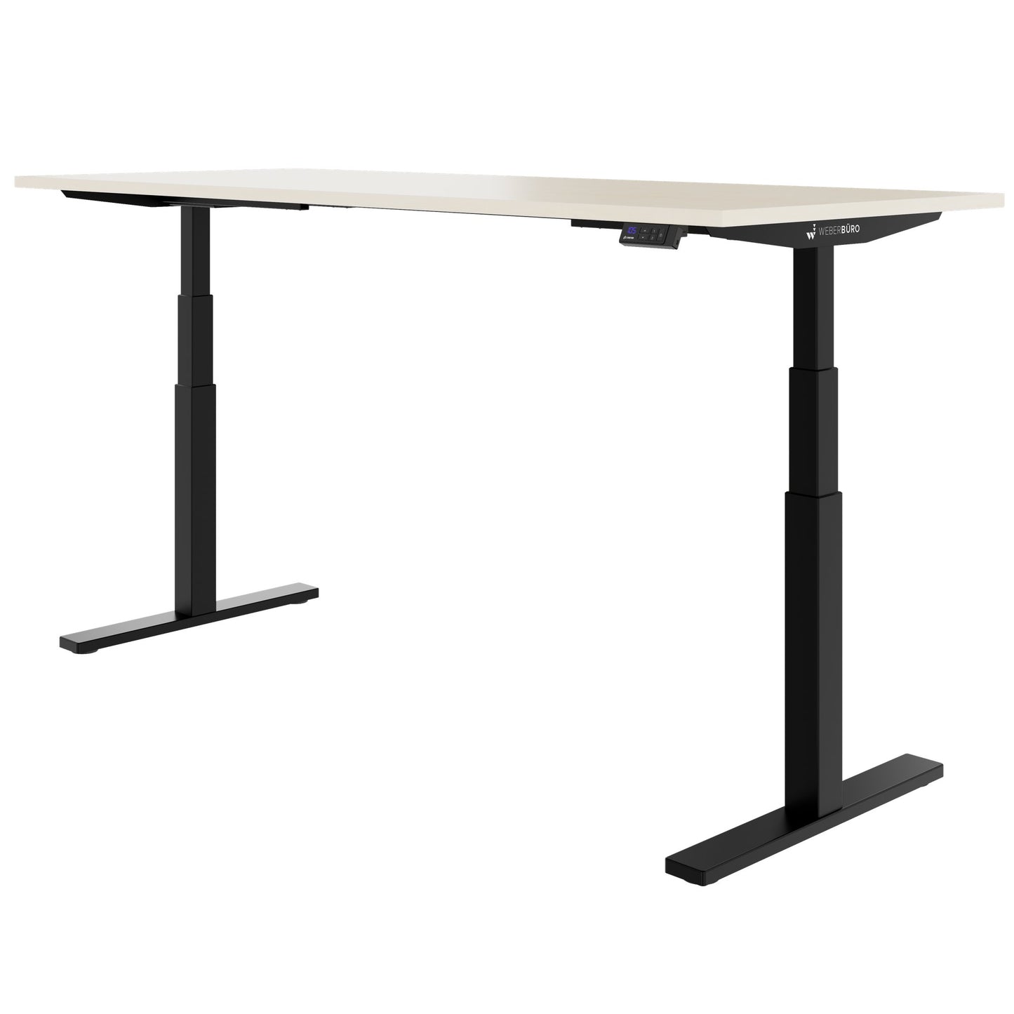 TELDRA Office, Bureau à 2 moteurs | 1600 - 1800 x 800 mm, réglable à hauteur électrique, érable