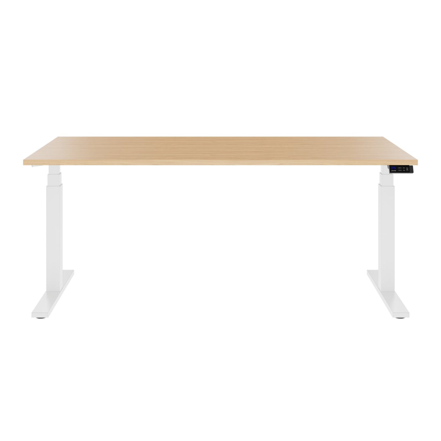 TELDRA Office, Bureau à 2 moteurs | 1600 - 1800 x 800 mm, réglable à hauteur électrique, en chêne en placage en bois réel