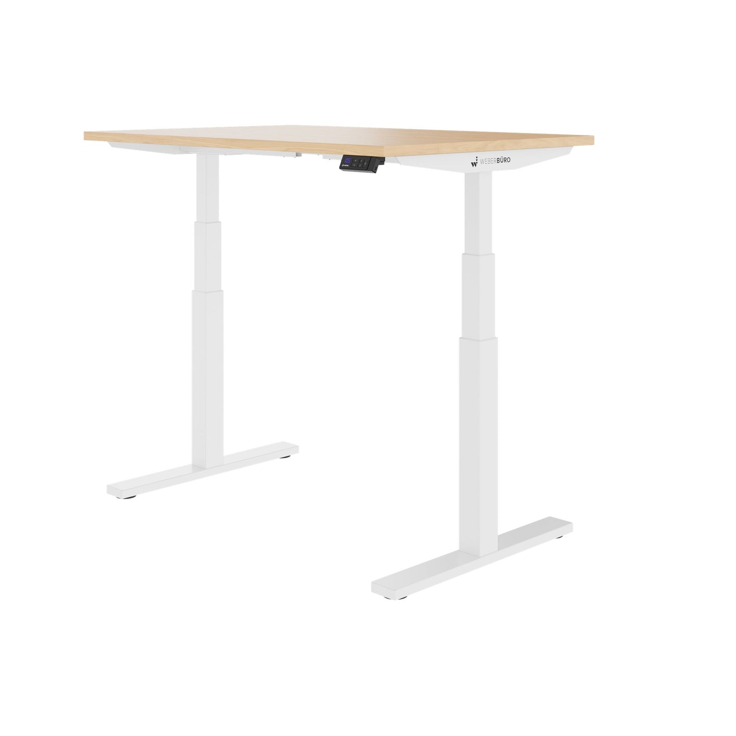TELDRA Office, 2-Motoren-Schreibtisch | 1600 - 1800 x 800 mm, elektrisch höhenverstellbar, Echtholz-Furnier Eiche