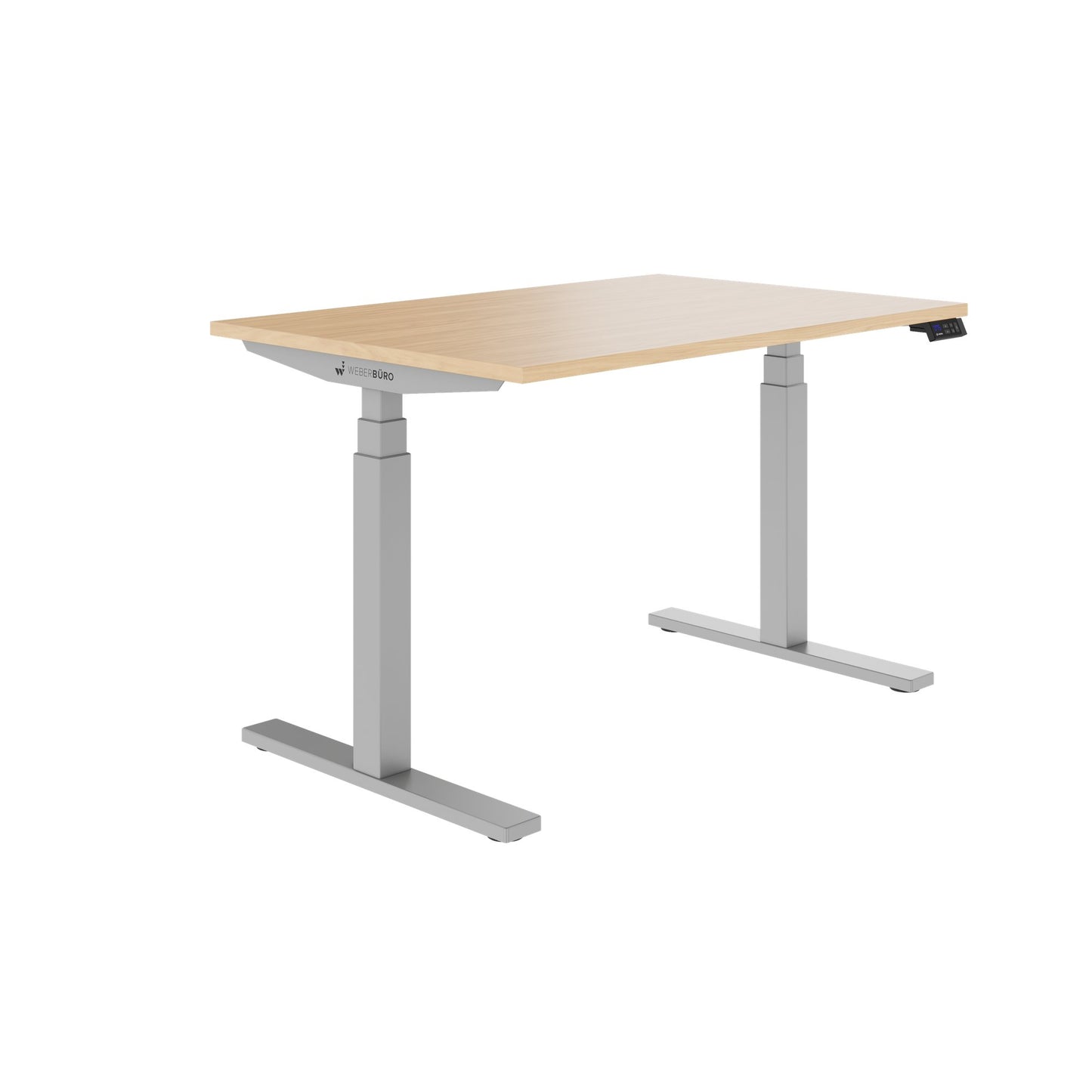 TELDRA Office, 2-Motoren-Schreibtisch | 1600 - 1800 x 800 mm, elektrisch höhenverstellbar, Echtholz-Furnier Eiche