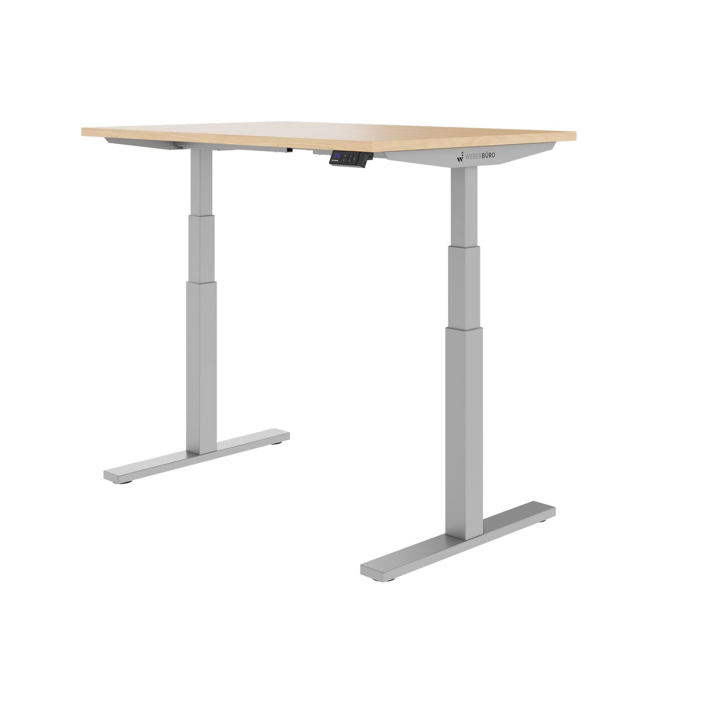 TELDRA Office, 2-Motoren-Schreibtisch | 1600 - 1800 x 800 mm, elektrisch höhenverstellbar, Echtholz-Furnier Eiche