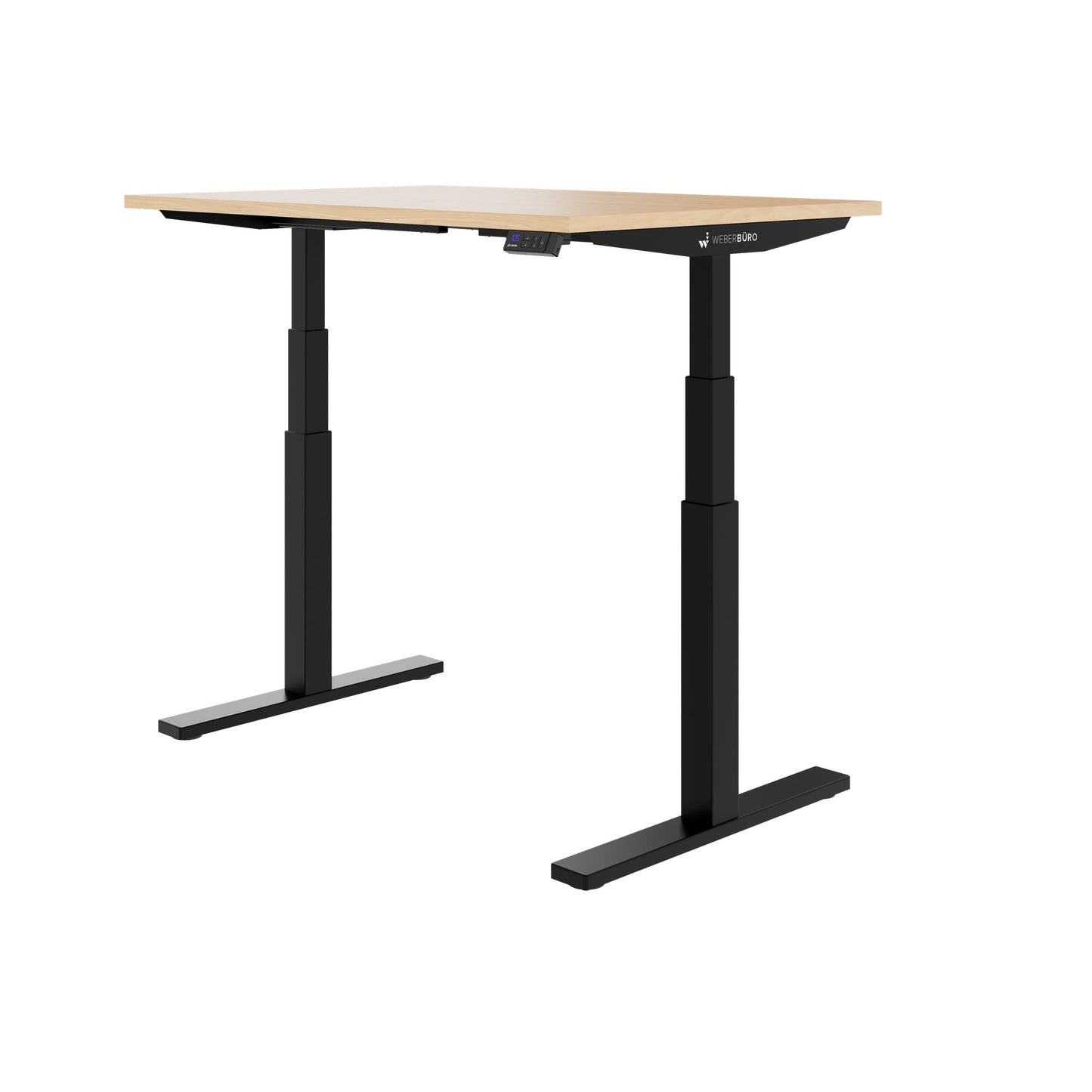 TELDRA Office, 2-Motoren-Schreibtisch | 1600 - 1800 x 800 mm, elektrisch höhenverstellbar, Echtholz-Furnier Eiche