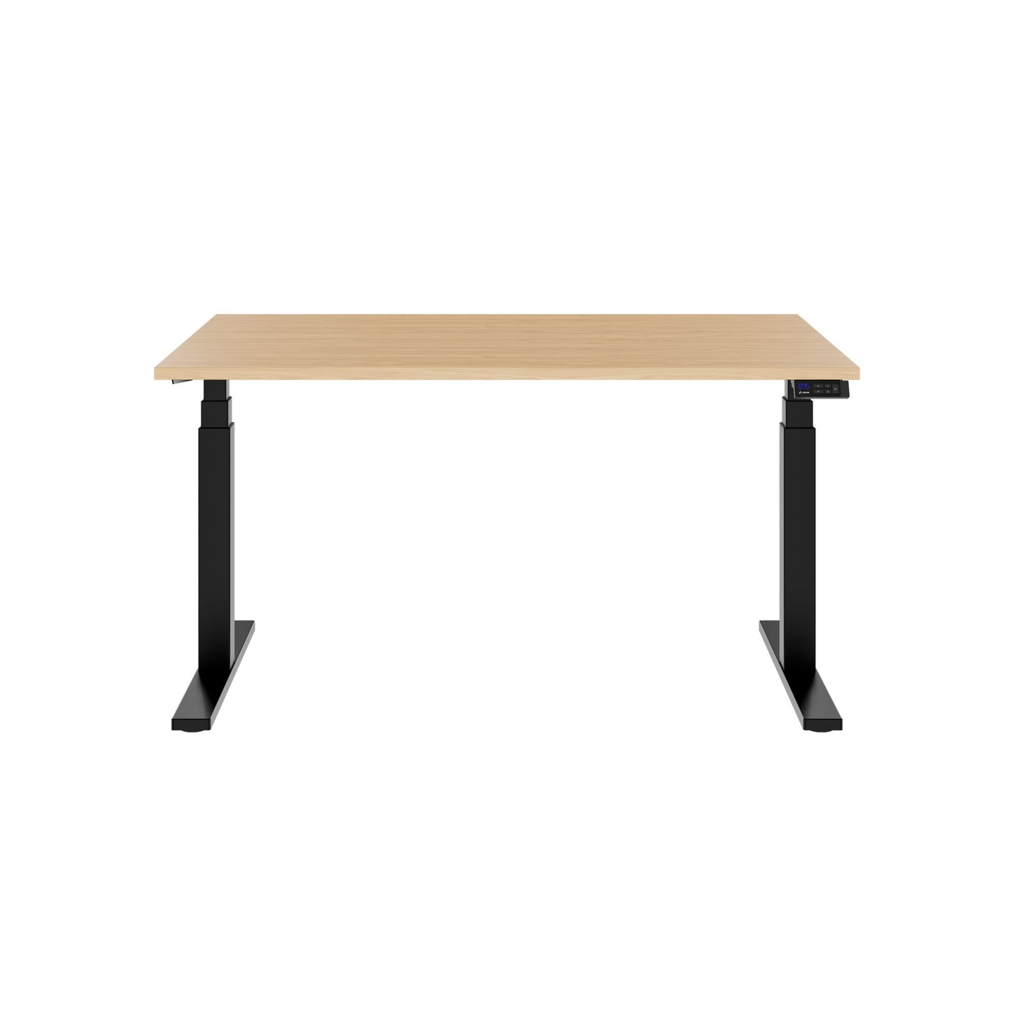 TELDRA Office, Bureau à 2 moteurs | 1600 - 1800 x 800 mm, réglable à hauteur électrique, en chêne en placage en bois réel