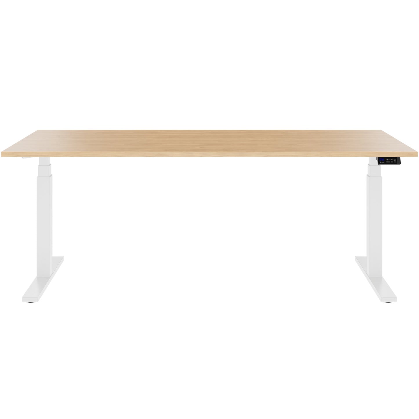 TELDRA Office, 2-Motoren-Schreibtisch | 1600 - 1800 x 800 mm, elektrisch höhenverstellbar, Echtholz-Furnier Eiche