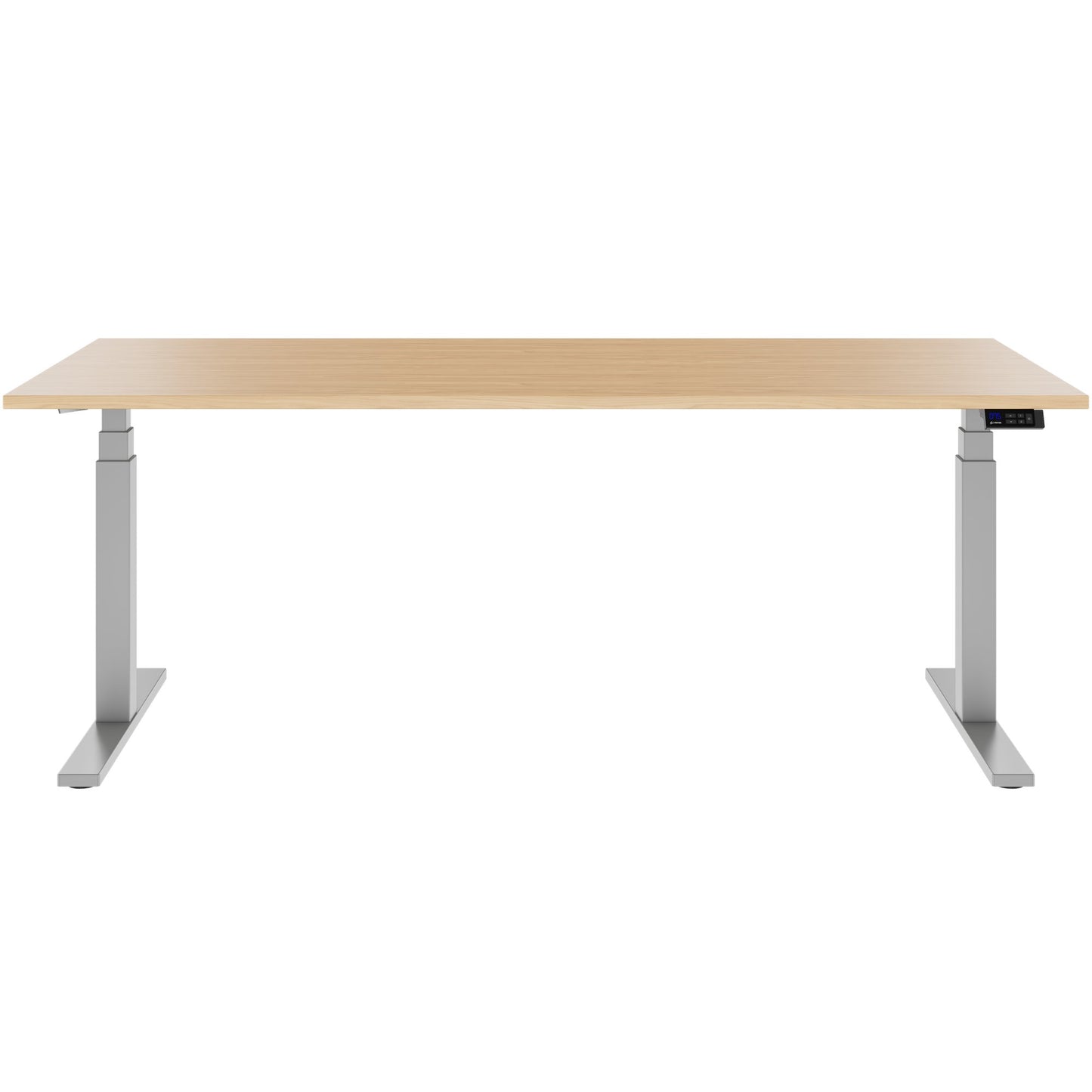 TELDRA Office, 2-Motoren-Schreibtisch | 1600 - 1800 x 800 mm, elektrisch höhenverstellbar, Echtholz-Furnier Eiche