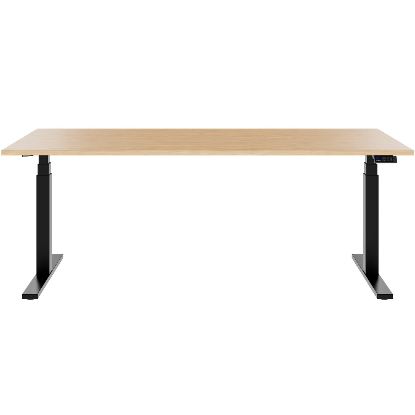 TELDRA Office, 2-Motoren-Schreibtisch | 1600 - 1800 x 800 mm, elektrisch höhenverstellbar, Echtholz-Furnier Eiche