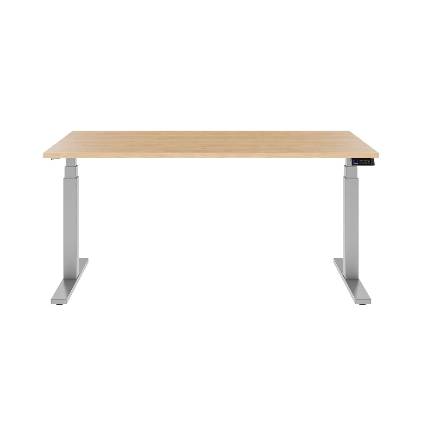 TELDRA Office, Bureau à 2 moteurs | 1600 - 1800 x 800 mm, réglable à hauteur électrique, en chêne en placage en bois réel
