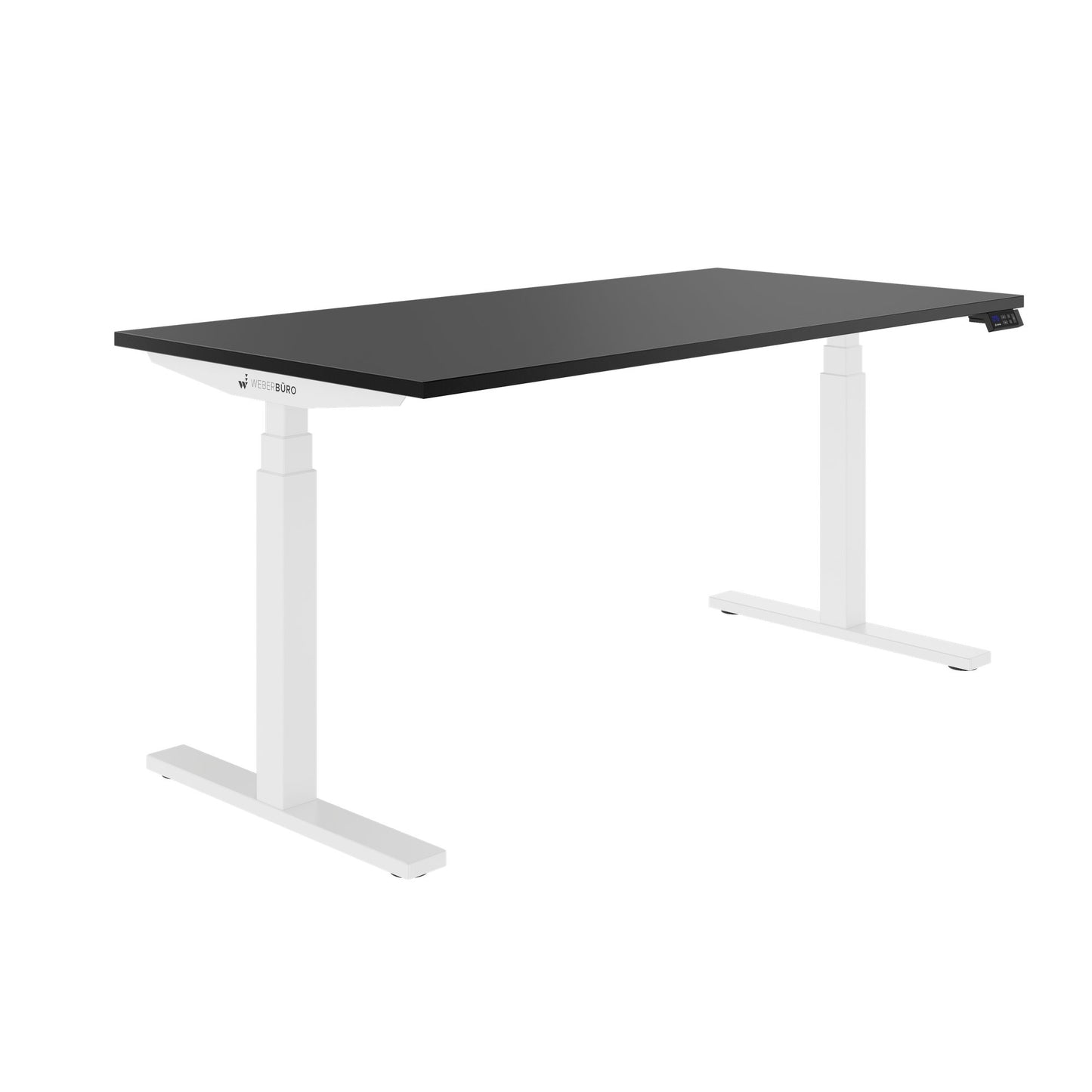 TELDRA Office, Bureau à 2 moteurs | 1600 - 1800 x 800 mm, réglable à hauteur électrique, charbon de bois en linoléum