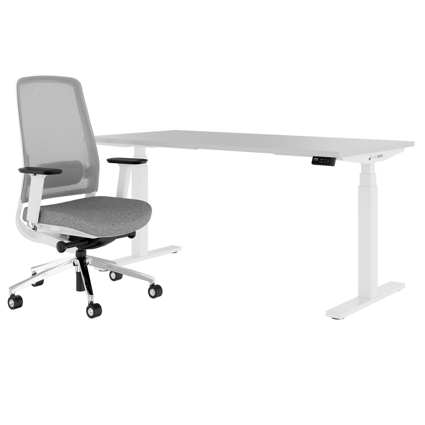TELDRA Office & FILO | Arbeitsplatz-Set, Perlgrau